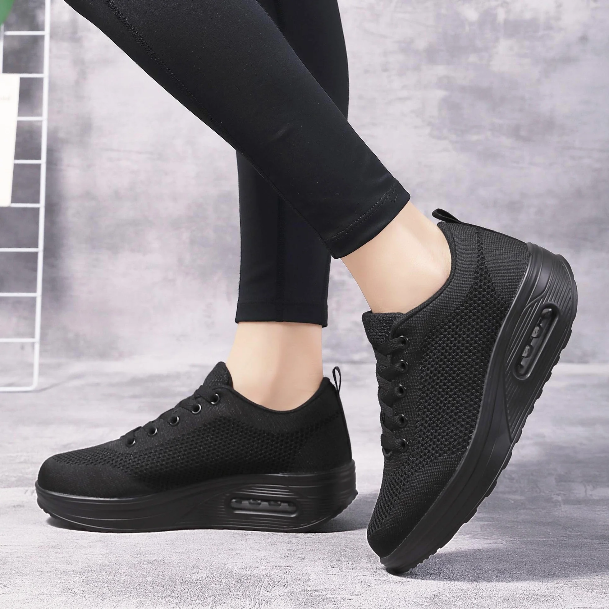 Donna Sneaker Scarpe Dimagranti Scarpe da Ginnastica Casual Tennis Piattaforma Running Sneakers Fitness Sportive Zeppa Outdoor Scarpe Passeggio