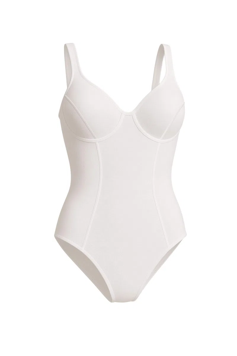 LADY·C Body Donna Cotone Elasticizzato Senza Ferretto – Body Modellante Morbido con Cucitura Seno Sagomata, Spalla Media, Traspirante e Confortevole