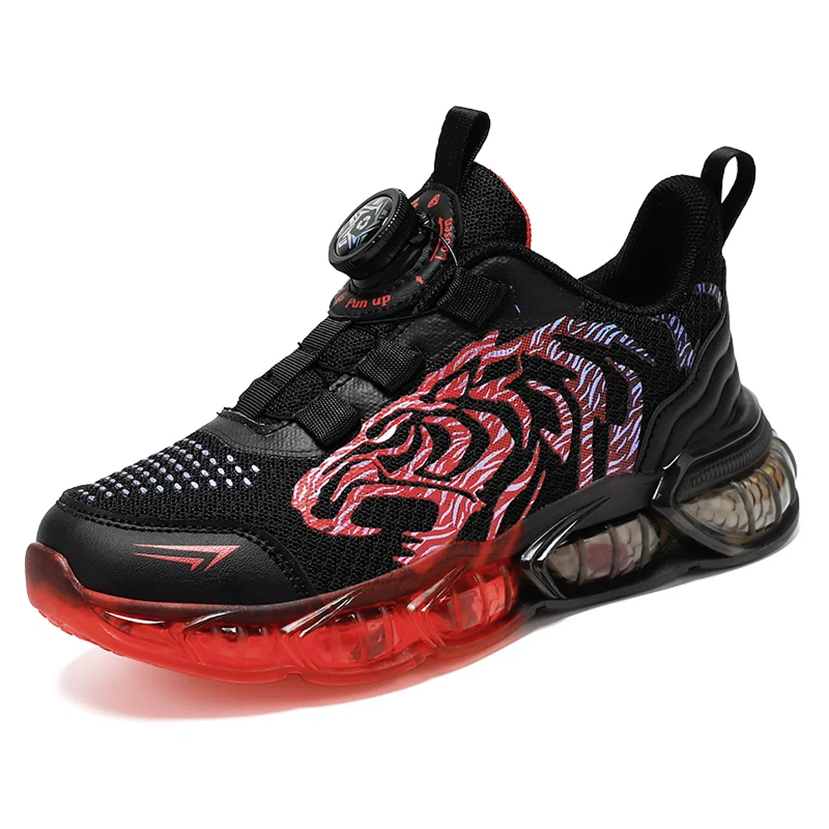 Scarpe da Ginnastica per Bambini, Scarpe da Corsa alla Moda per Ragazzi, Scarpe Sportive con Motivo Drago Tigre, Comode Scarpe da Jogging Traspiranti Leggere EU28-39