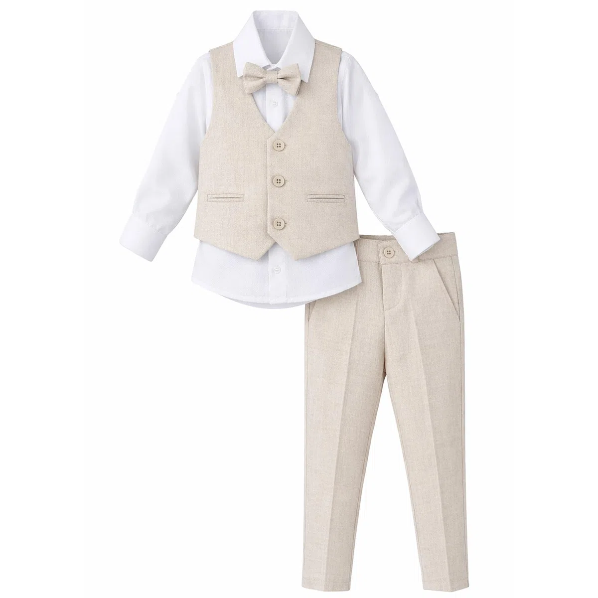 Lilax Completo Formale da Bambino, 4 Pezzi, Gilet, Pantaloni e Cravatta