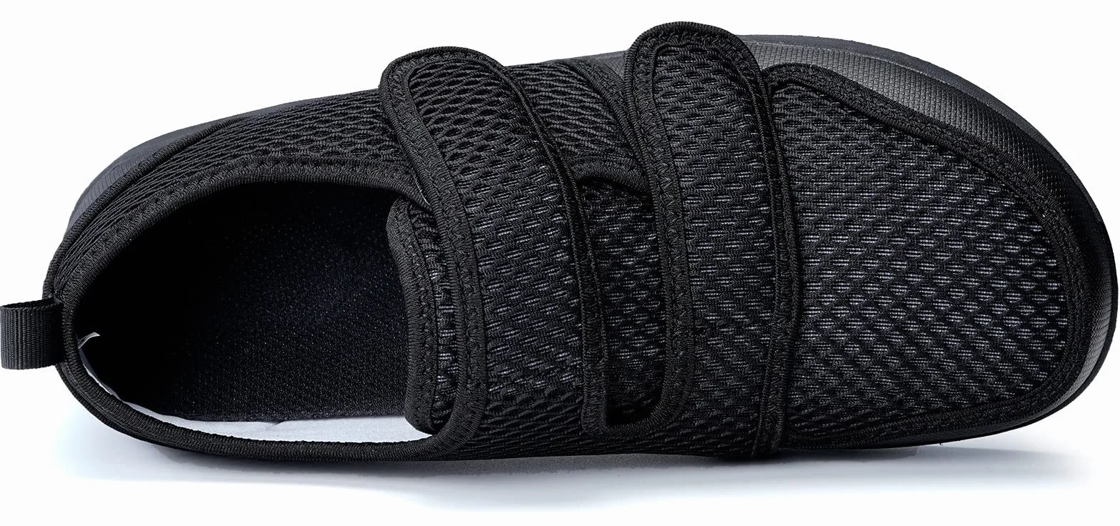 Scarpe Diabetiche Donna Pantofole Uomo Ultra-Leggero Ortopedica Edema Scarpe da Riabilitazione da Passeggio Anziani Piedi Gonfi Traspirante Regolabili Larghe Ciabatte