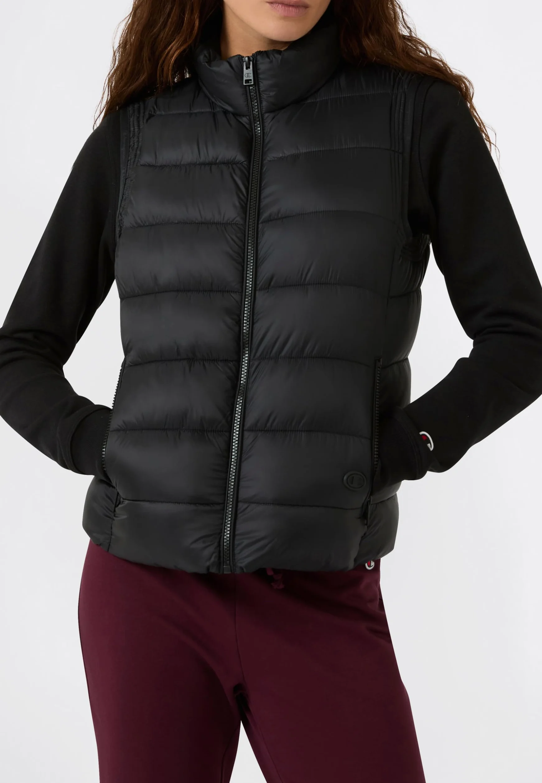 Champion Gilet Legacy Donna, Nero, XL