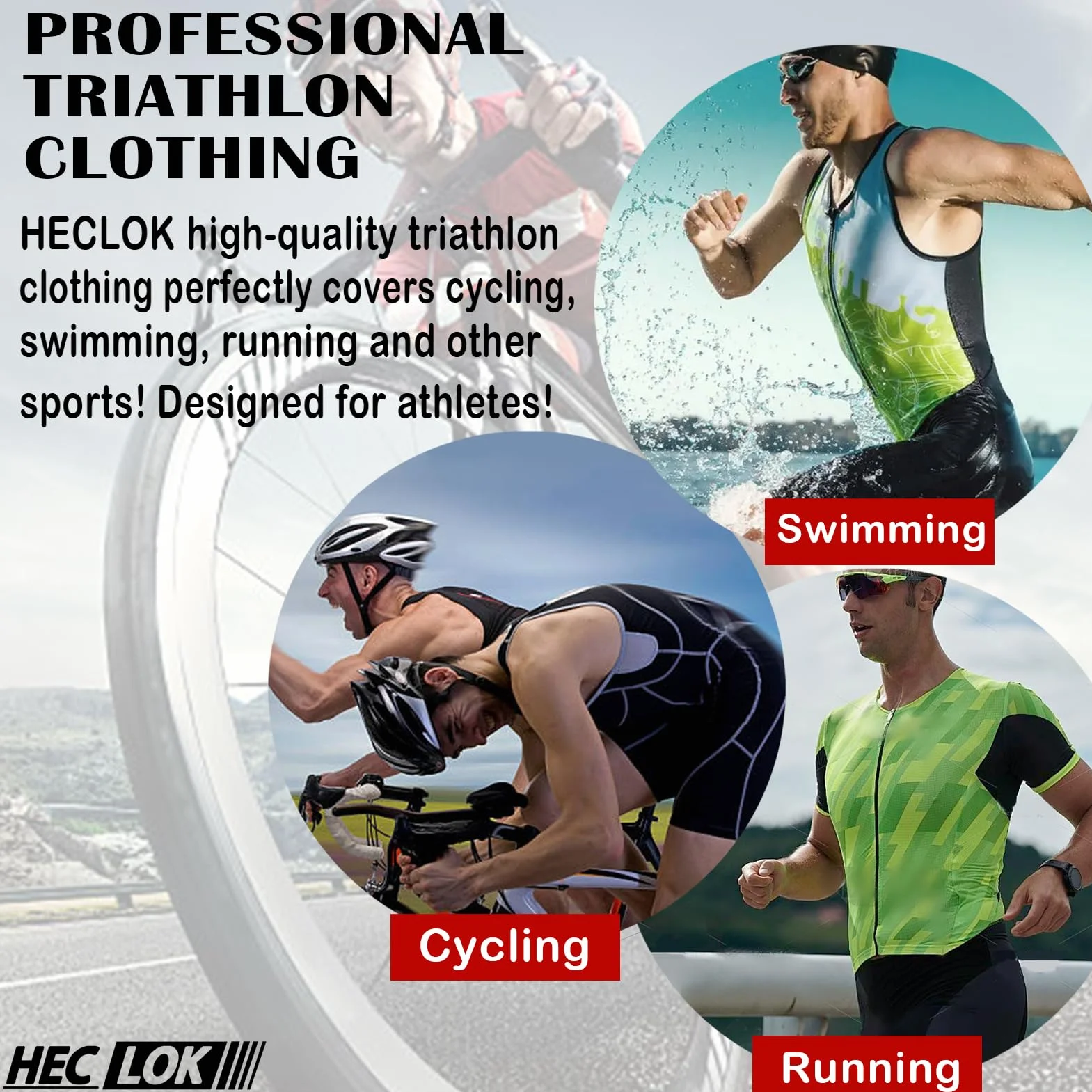 Magliette da ciclismo da uomo, Tuta da triathlon da uomo, Ciclismo Body Skinsuit Sportswear Abbigliamento Triathlon, with Pad per Nuoto, Corsa, Ciclismo, Body Ciclismo Uomo