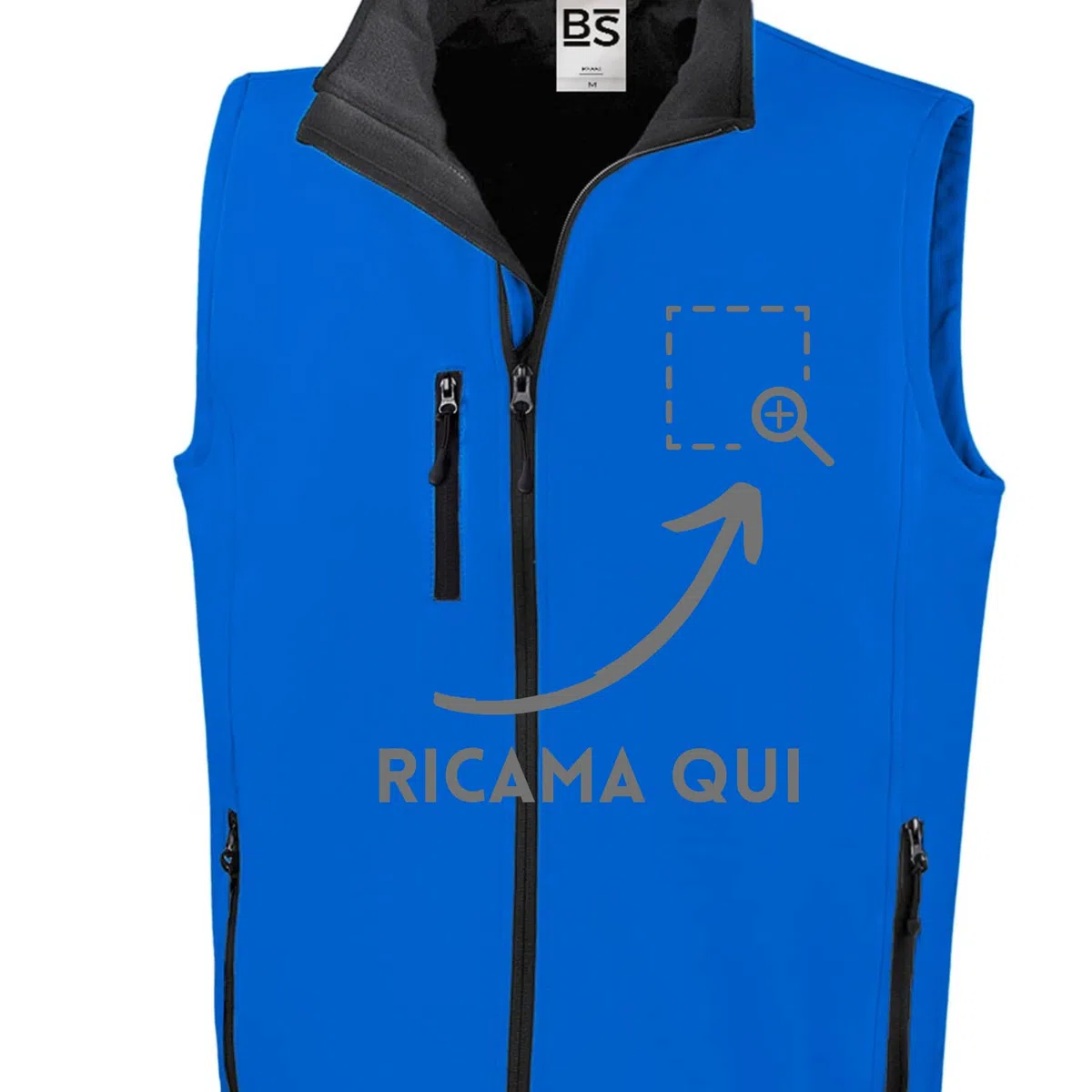 Gilet da Lavoro Uomo Personalizzato con Ricamo Softshell Smanicato Abbigliamento per Cantiere, mtb, Caccia, Pesca, Outdoor, Trekking, Softair