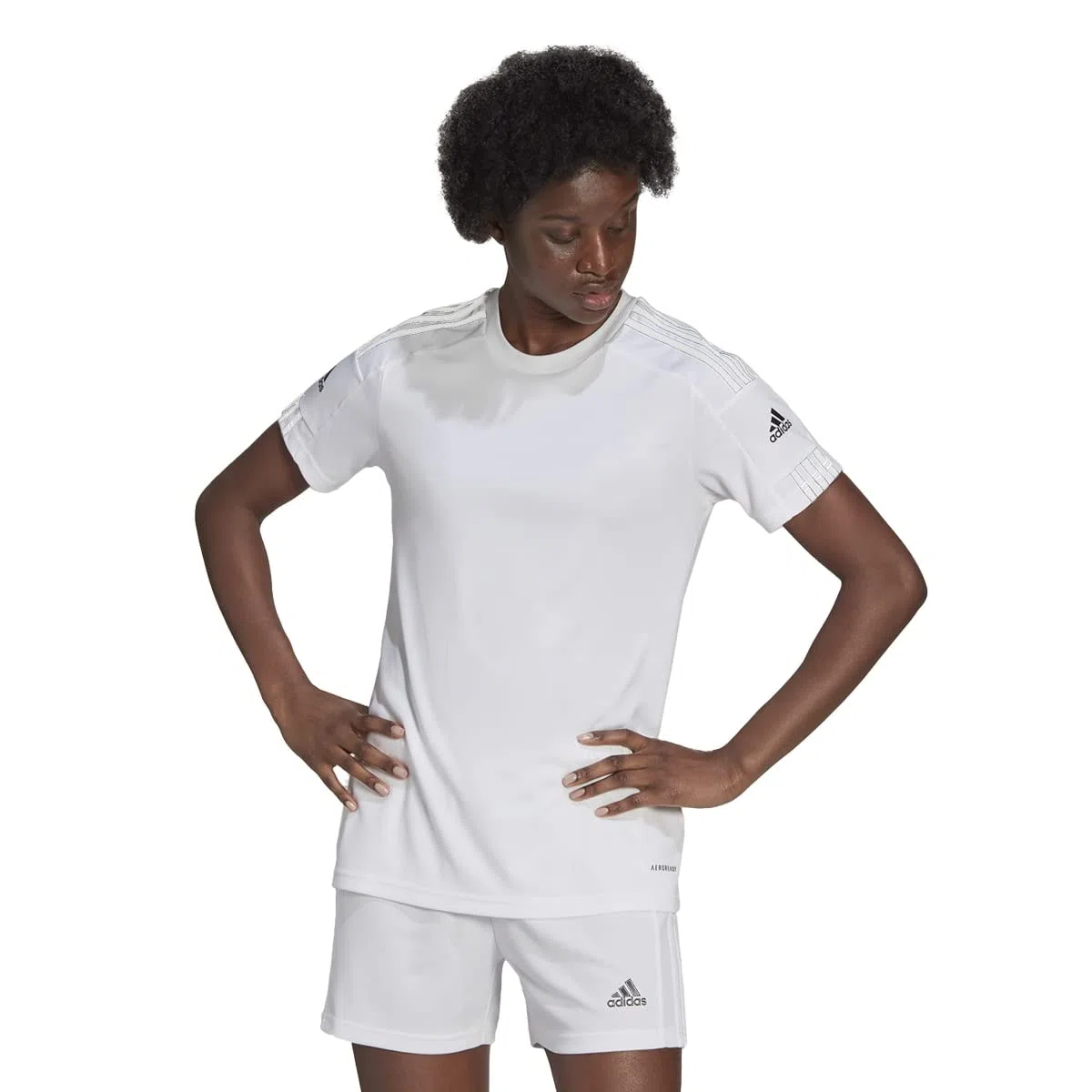 adidas Donna Squadra 21 Jersey, White / White / Black, L