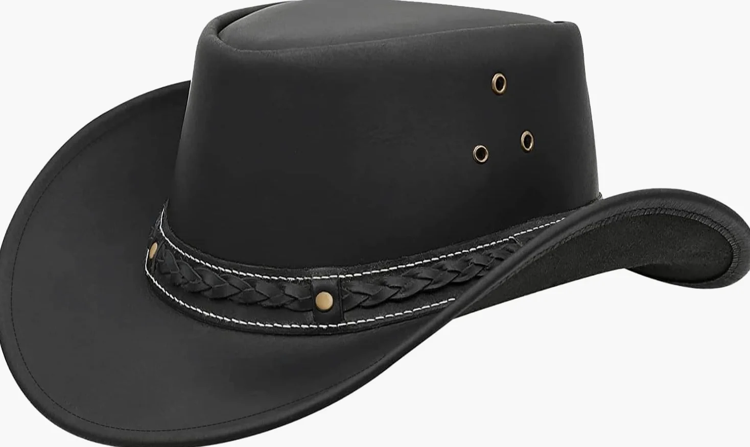 BRANDSLOCK Cappello da Uomo Vintage a Tesa Larga Stile Australiano a Tesa Unita sotto Il Cappello Bush