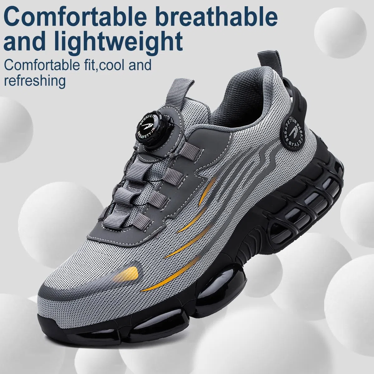 Scarpe Antinfortunistiche Uomo Donna Scarpe da Lavoro Leggere Sportive Scarpe da Cantiere con Punta in Acciaio Antiscivolo Traspiranti 38-46 EU