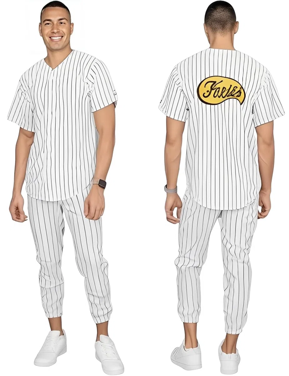costumebase T-Shirt Costume da Baseball in Jersey a Righe Stile Furie