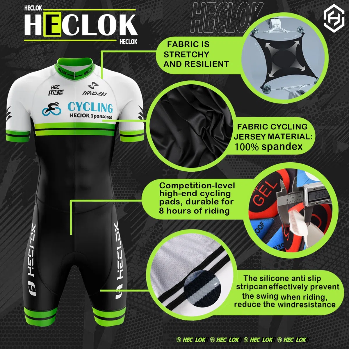 Tuta da Triathlon a Maniche Corte da Uomo,da 3 Tasche,Trisuit Cycling Skinsuit with Gel Pad,Ciclismo Body Skinsuit per Nuoto/Corsa/Ciclismo,Abbigliamento Ciclismo Monopezzo