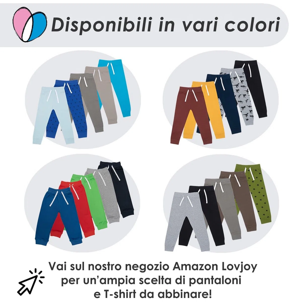 Lovjoy Pantaloni da Jogging Bambina/Pantaloni Casual / 100% Cotone, Morbidi e Confortevoli