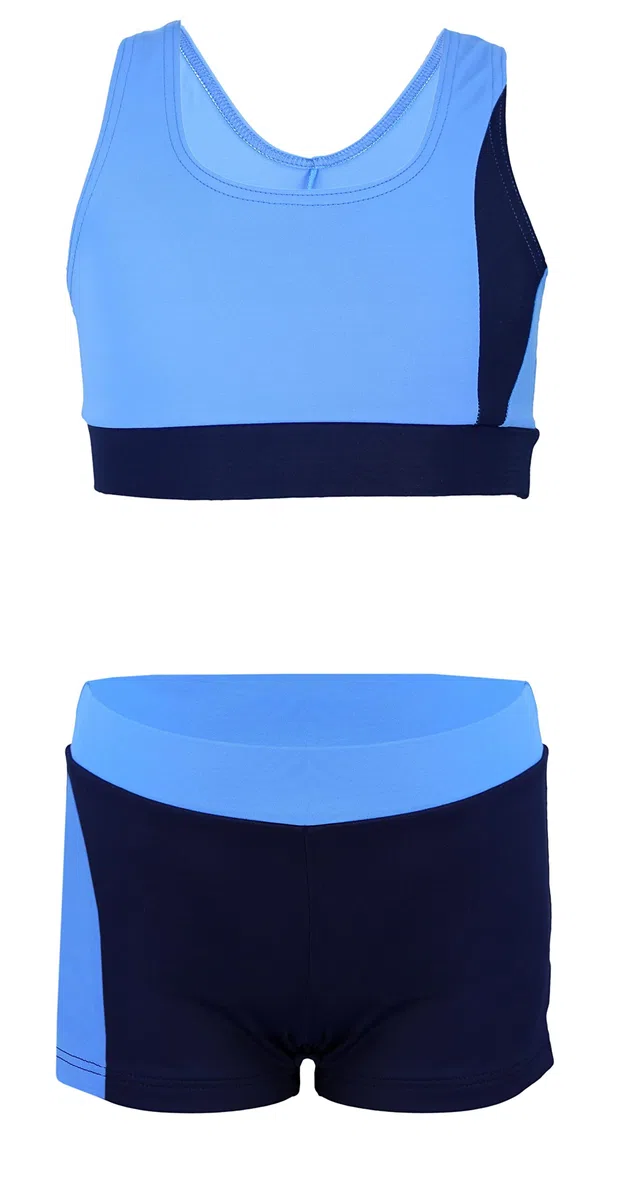 Aquarti Costume Piscina Bambina – Costume Due Pezzi con Racerback e Pantaloncino