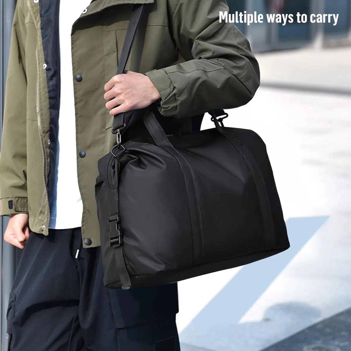 Bagaglio a Mano 40x30x20 Borsa da cabina Ryanair, Borsa da Viaggio in Pelle PU con Tracolla, Borsone da Viaggio per Uomo e Donna