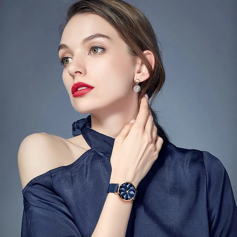 SHENGKE Ladies Orologio da polso creativo da donna, marca di orologi di lusso, orologio da donna, abito in maglia