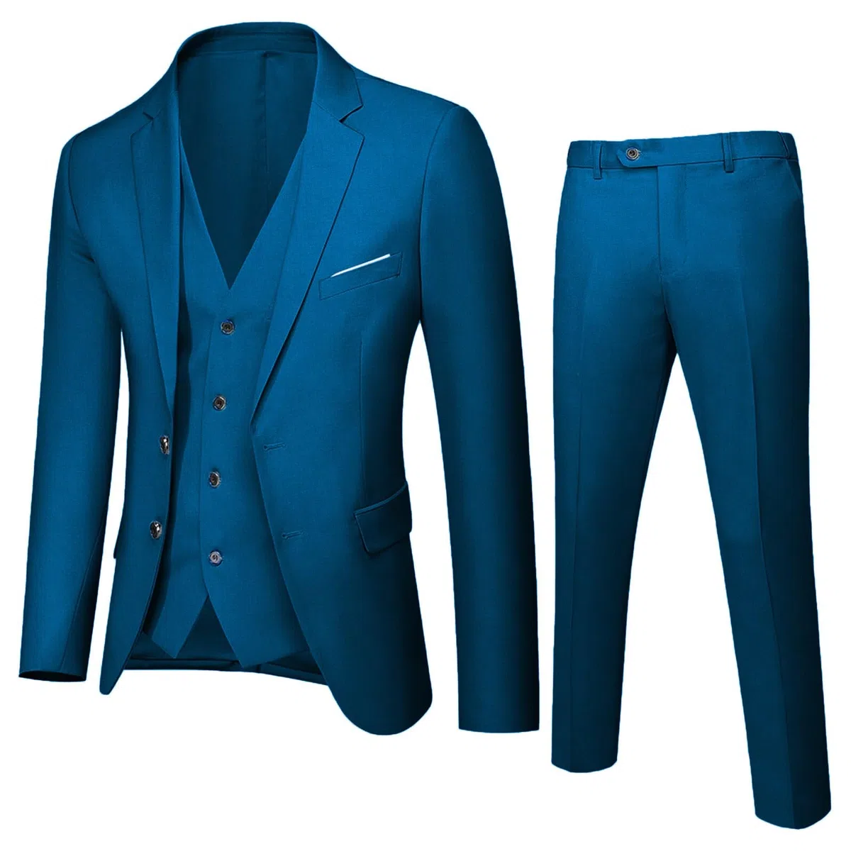 Abito Completo da Ragazzo Elegante 3 Pezzi Abiti da Cerimonia Bambino Giacca Slim Fit + Gilet + Pantaloni Set Tuta per Abbigliamento Gentleman Cerimonia Matrimonio Festa Costume