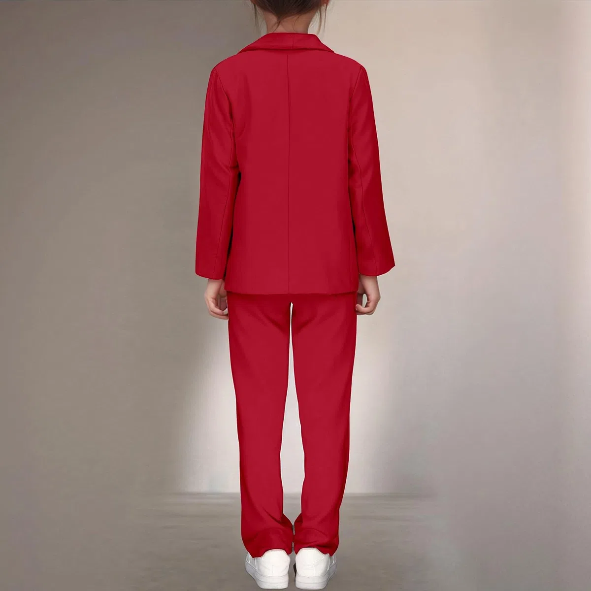 Giacca Elegante Bambino Completo Bambina Ragazza Eleganti 2 Pezzi Giacca Blazer Maniche Lunghe E Pantaloni Aperto Davanti Abito Tailleur Cerimonia Primavera E Autunno Per Bambine Ragazze 5-14 Anni