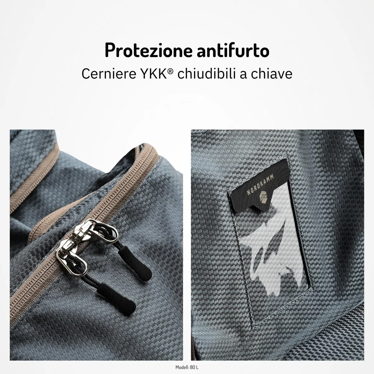 NORDKAMM – Copertura Zaino, Flight Cover, 80 Litri e 150 Litri, Borsa Protettiva per Viaggi in Aereo