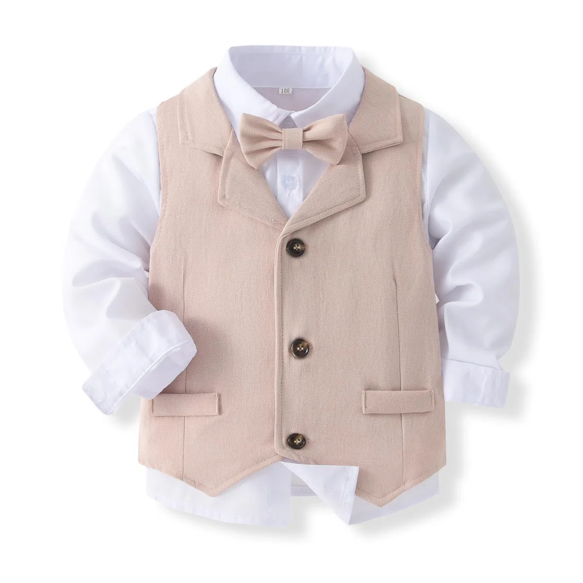 Completo Formale per Bambino Bambino Gentleman Outfit Vest Suits con Papillon Vestito Camicia Pantaloni Ragazzi Abiti da Sposa