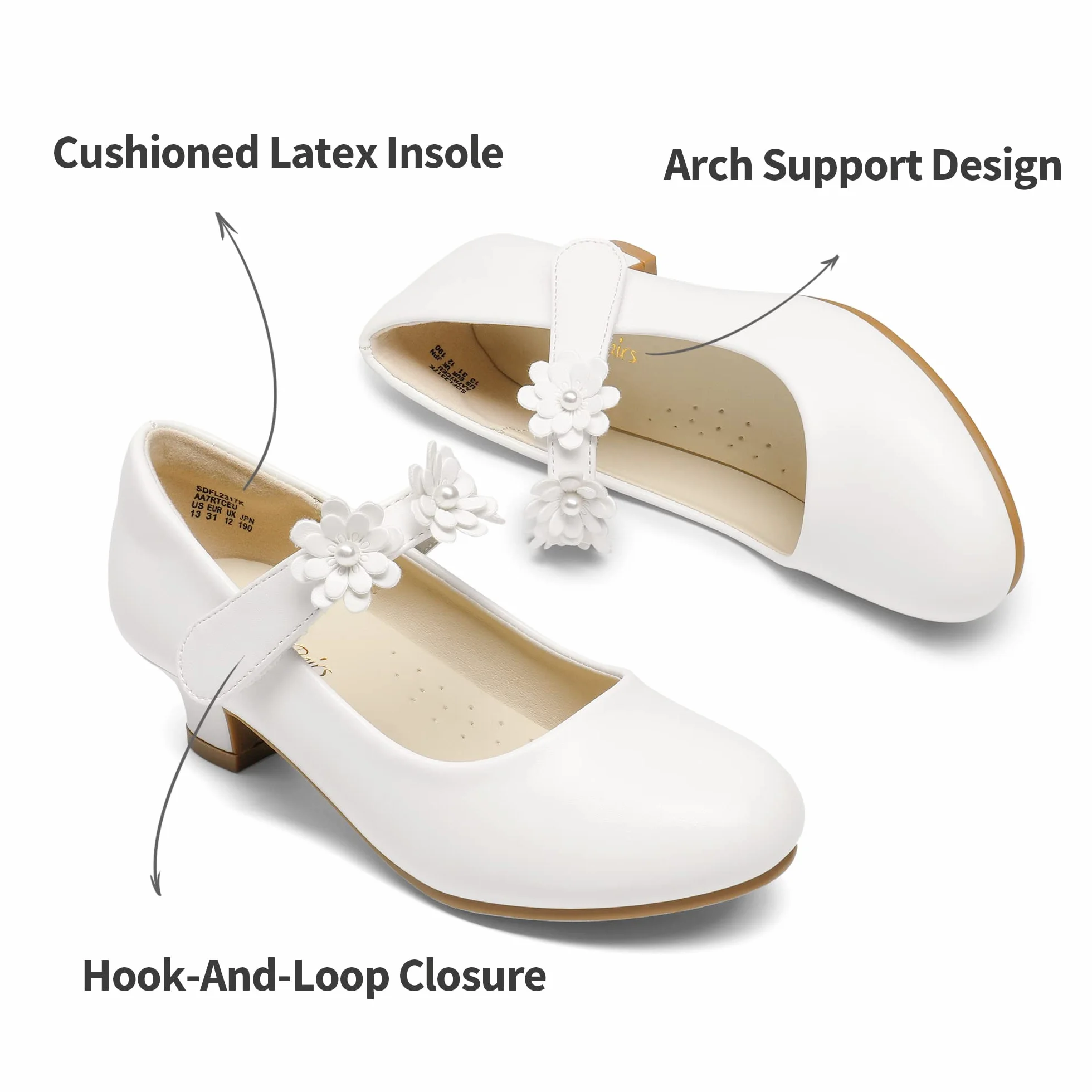 DREAM PAIRS Mary Jane Strap Ragazze Ballerine Scarpe Tacco Basso e Largo Ballerine Principessa Scarpe da Scuola