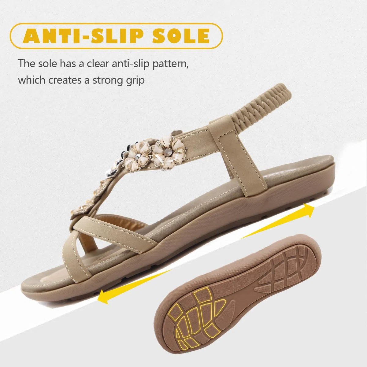 Acfoda Bohemien Sandali Donna Estive Comode infradito da Spiaggia