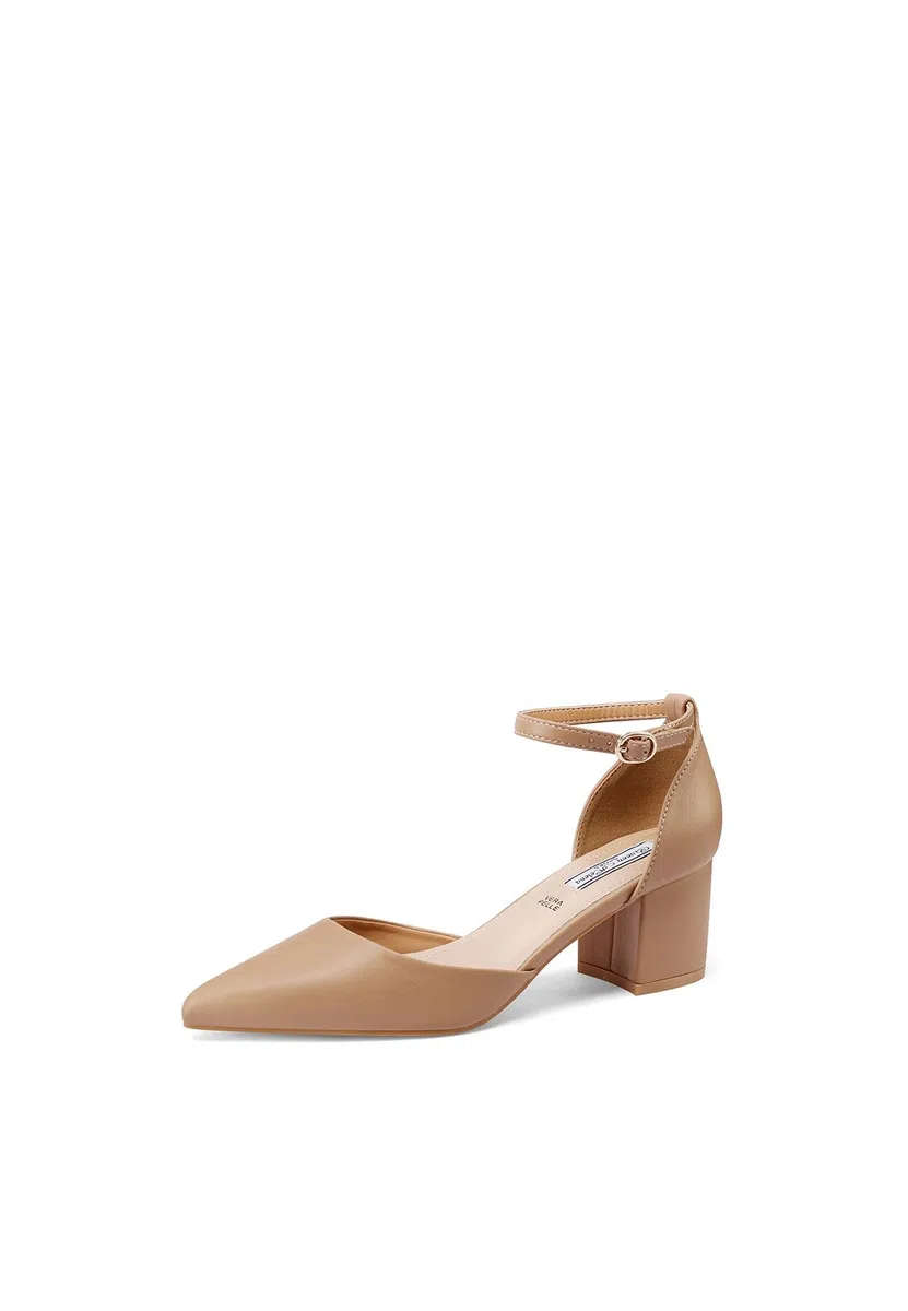 QUEEN HELENA Decollete con Tacco Basso Scarpe Eleganti con Cinturino Donna ZM9909