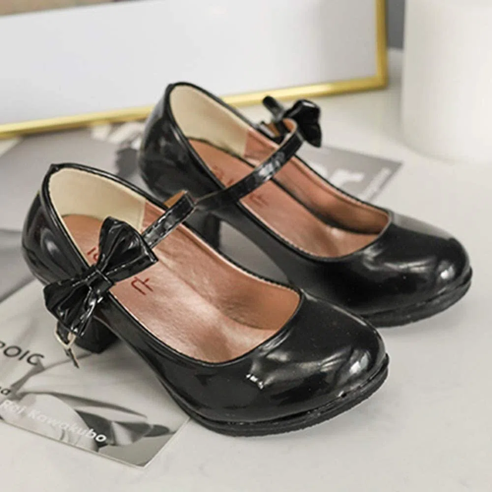 Ragazze Scarpe con Tacco Bambina Mary Jane Matrimonio Elegante Party Damigella d'Onore Numero