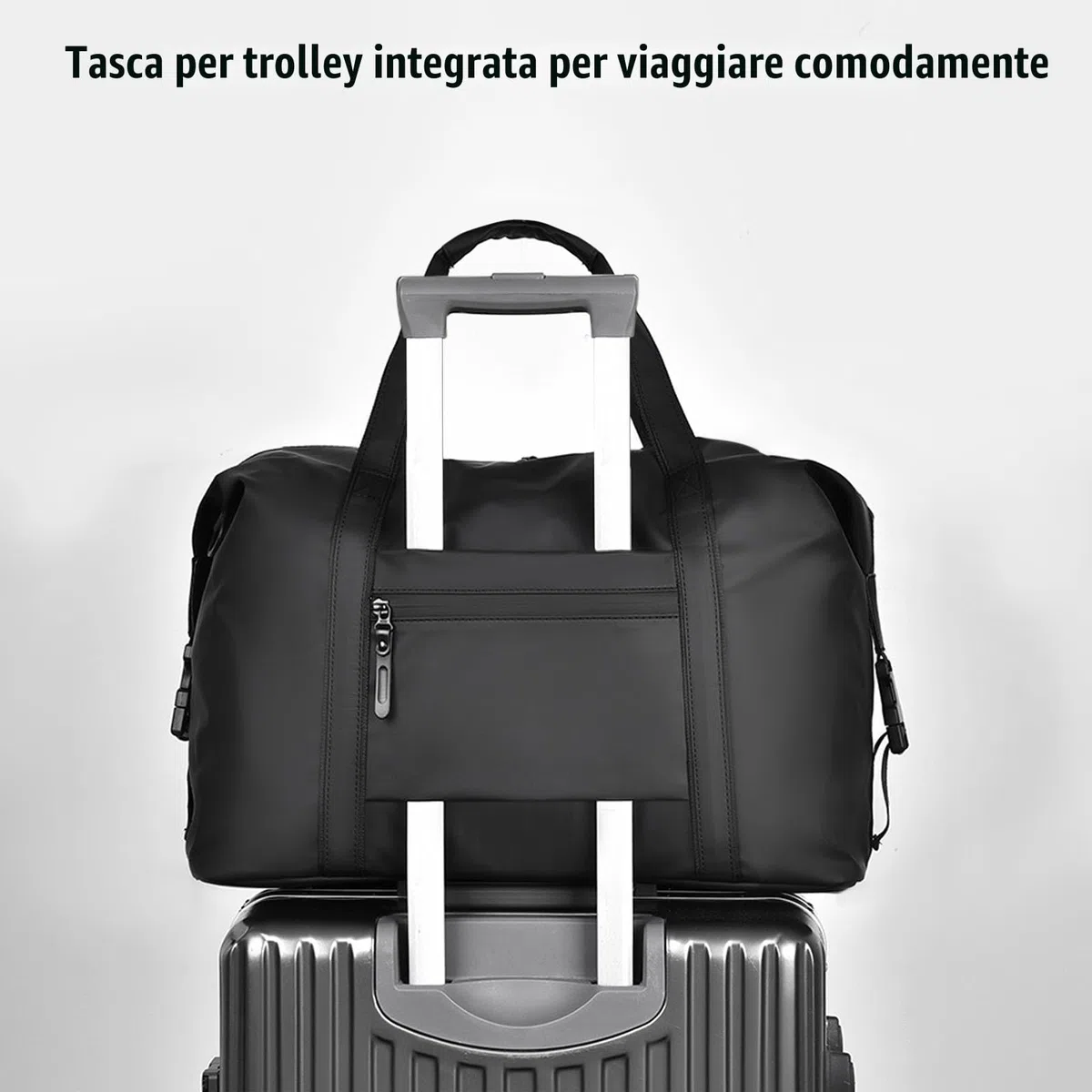 Bagaglio a Mano 40x20x25 Borsa da cabina Ryanair, Borsa da Viaggio in Pelle PU con Tracolla