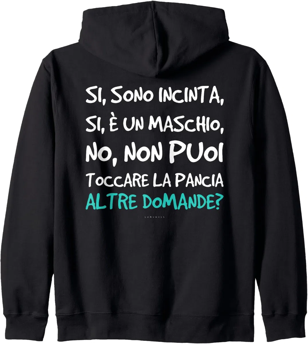 Felpe Donna Con Zip E Cappuccio Gravidanza Si Sono Incinta Felpa con Cappuccio
