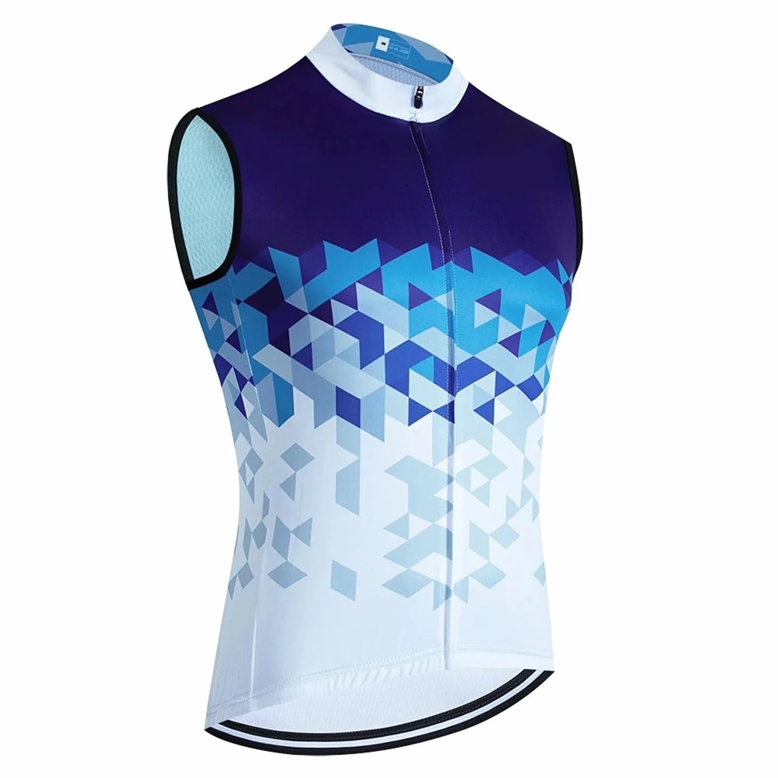 Smanicato Ciclismo Maglia da Ciclismo da Uomo, Maglia da Ciclismo a Rapida Asciugatura, Antivento, Estiva, Senza Maniche(Blue,L)