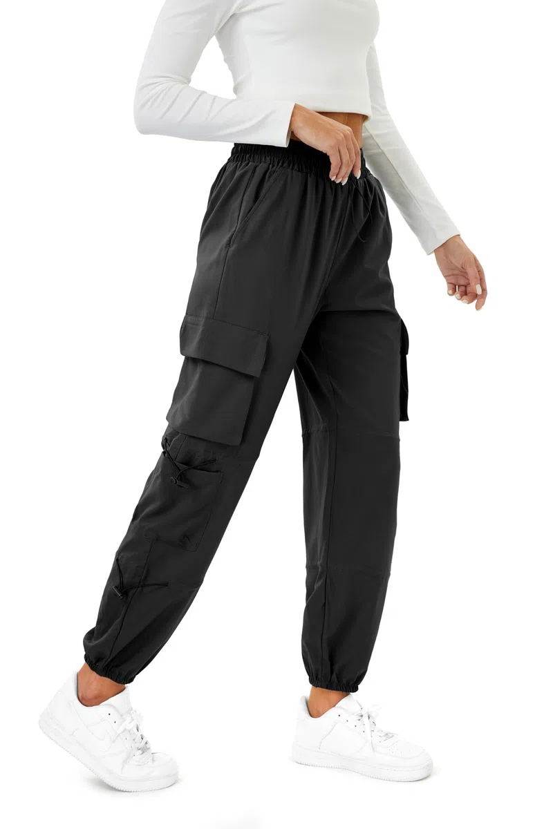 Friptspyg Pantaloni Cargo Donna Pantaloni da Trekking Leggeri con Tasche Pantaloni da Escursionismo Impermeabili Cintura Outdoor Sportivi Pantaloni da Jogging