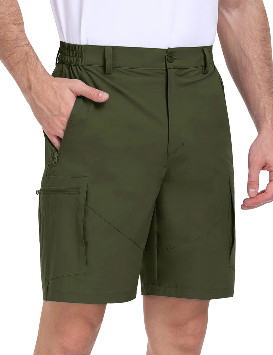 MoFiz Pantaloncini Cargo Uomo Pantaloncini da Trekking Pantaloni Corti Bermuda Golf Sportivi Leggeri Asciugatura Rapida Pantaloncini Escursionismo con 5 Tasche