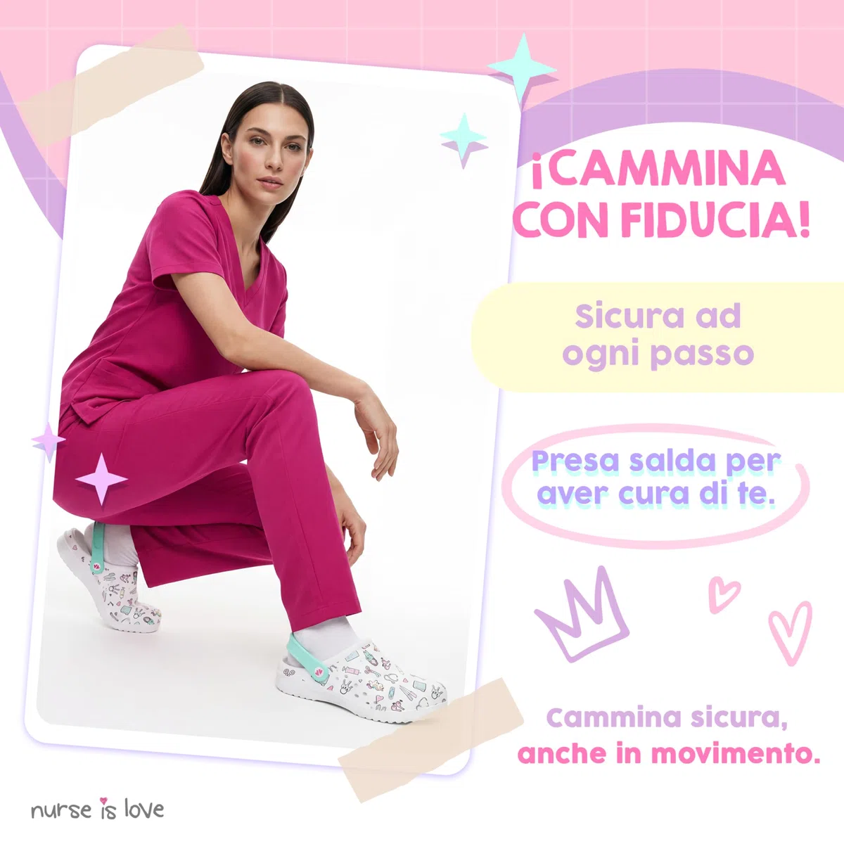Nurse is Love Sabots Femme - Sabots Eva Légers, Chaussures Casual Mode | Cadeau Original pour Elle | Design Amusant - PT IT