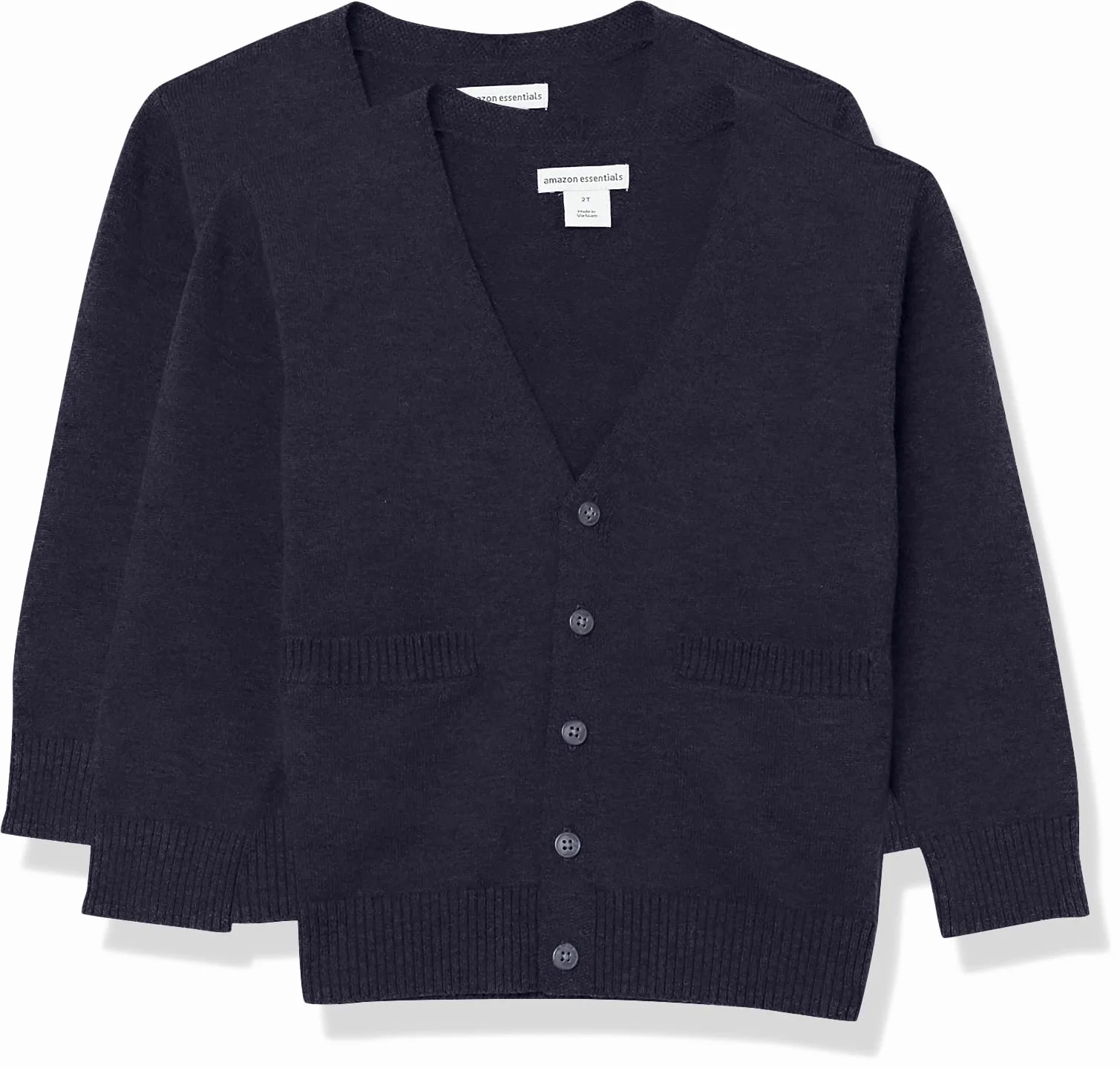Amazon Essentials Unisex - Bambini e Ragazzi Maglioni Cardigan in Cotone da Uniforme
