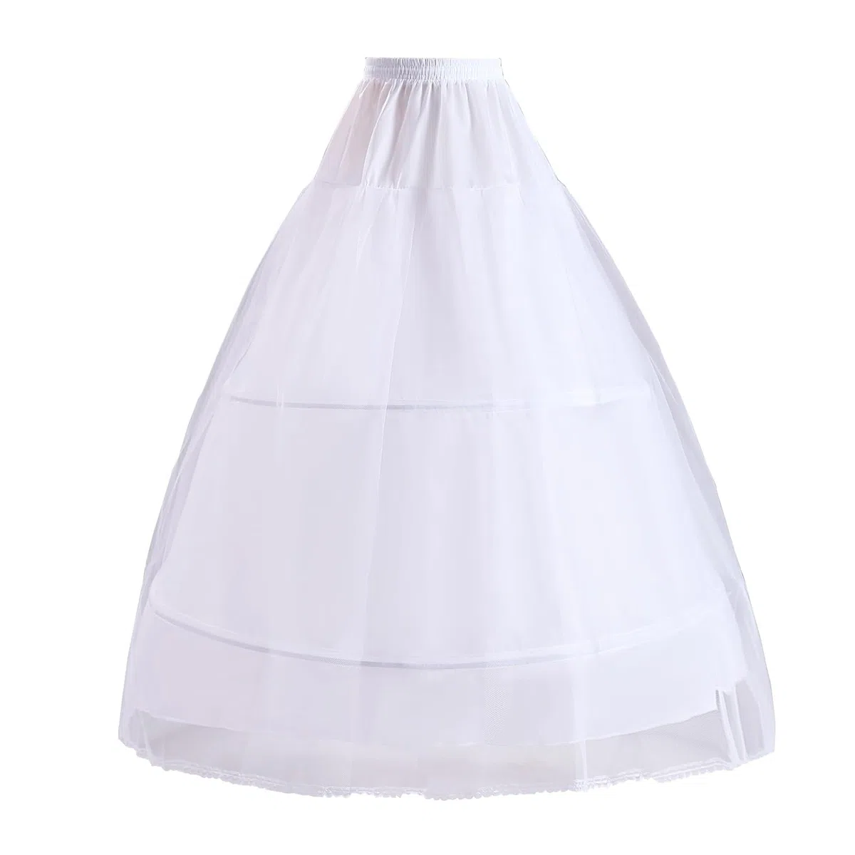 Abito Sposa Sottoveste Gonna, 3 Cerchio Crinolina Cerchi Sottogonna, Donne 3 Cerchi Sottoveste Regolabile, Vintage, Sottogonna per Abito da Sposa Abito da Ballo, Bianca