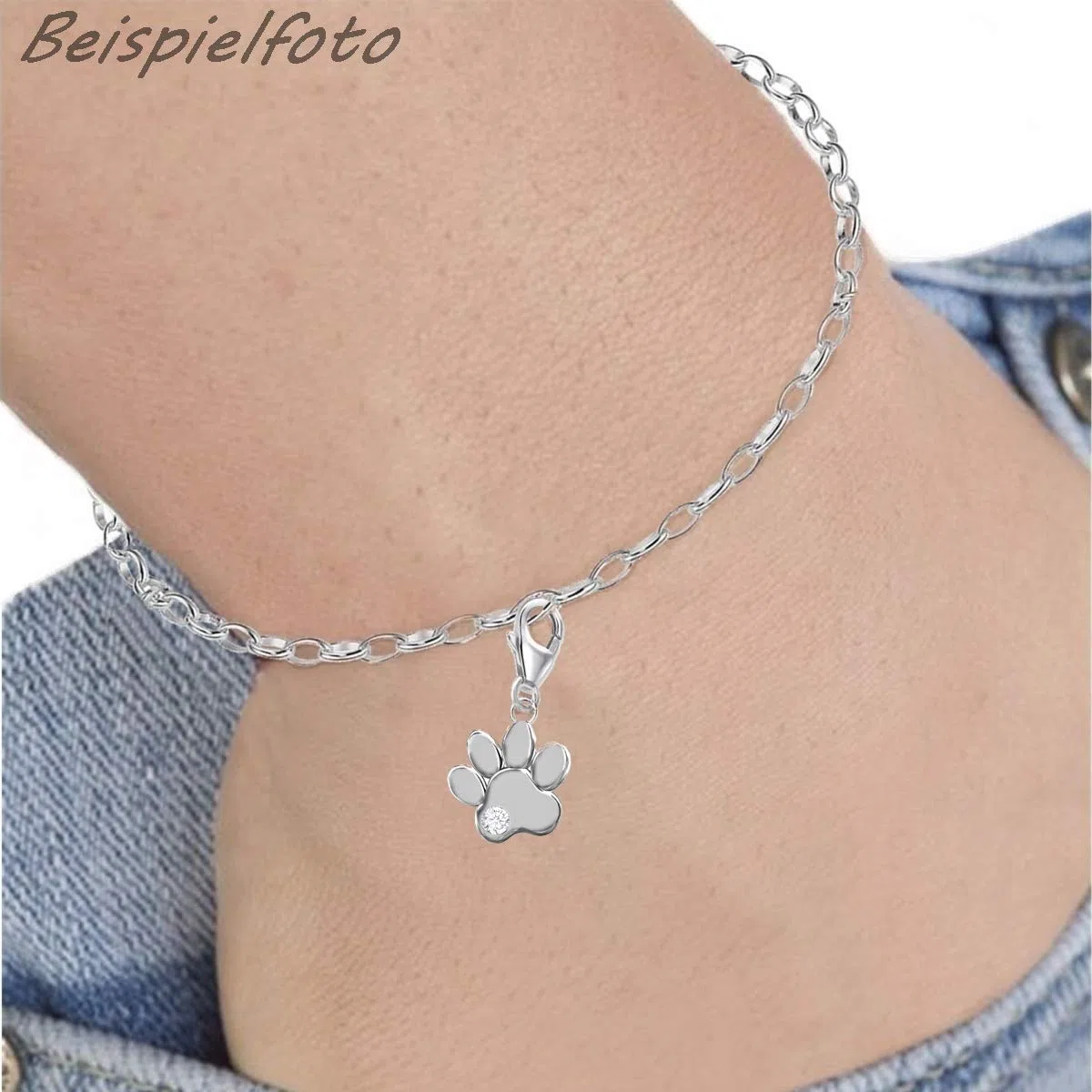 Ciondolo per bracciale in vero argento 925, per bambine e ragazze