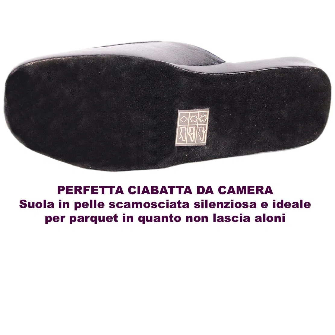 Ciabatte pantofole uomo da camera Falcade Ross suola pelle scamosciata silenziosa sottopiede soft qualità italiana