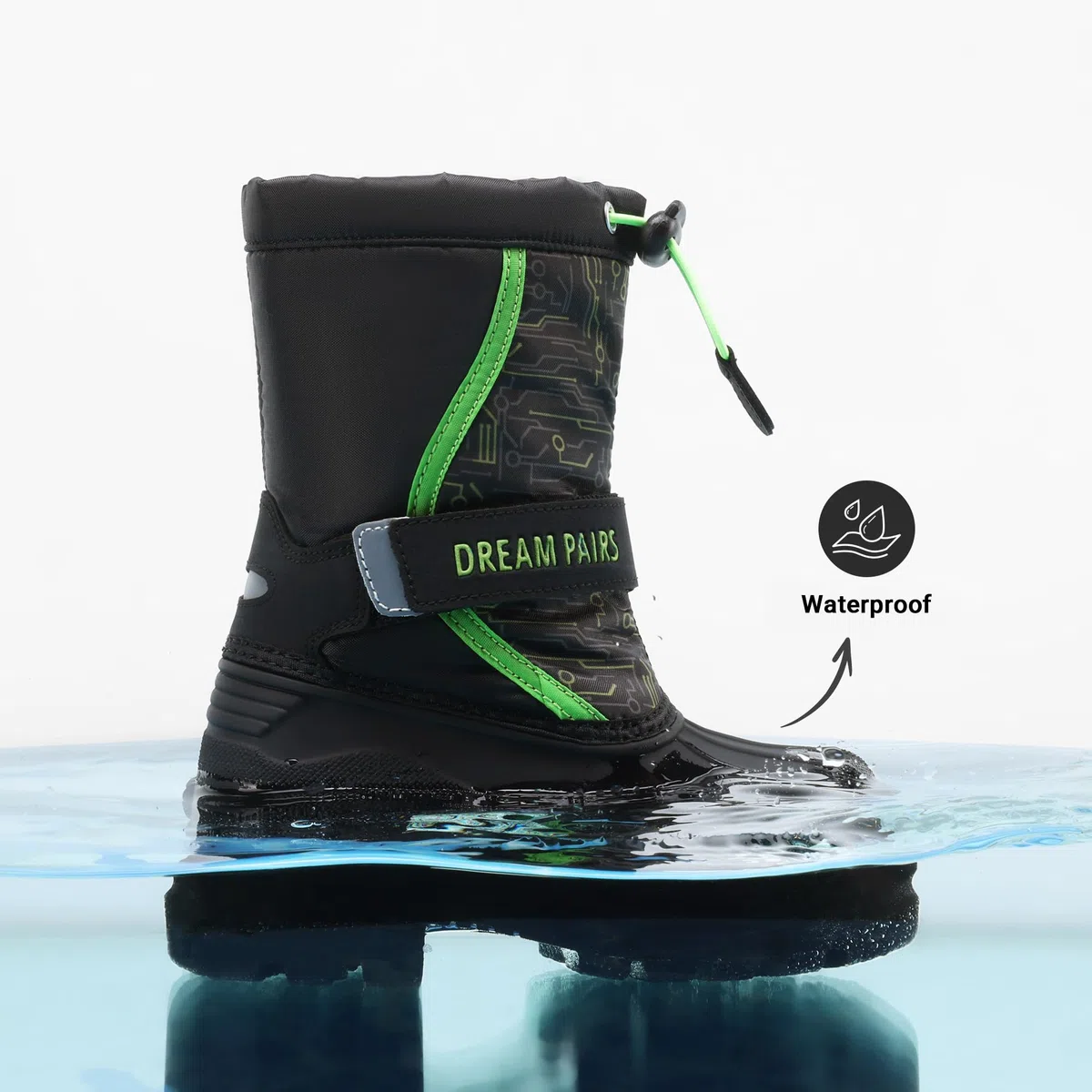 DREAM PAIRS Kids Bambino Bambina Stivali da Neve Impermeabile Invernali Stivali Caldi Foderati in Pelliccia Sintetica per Ragazzi e Ragazze