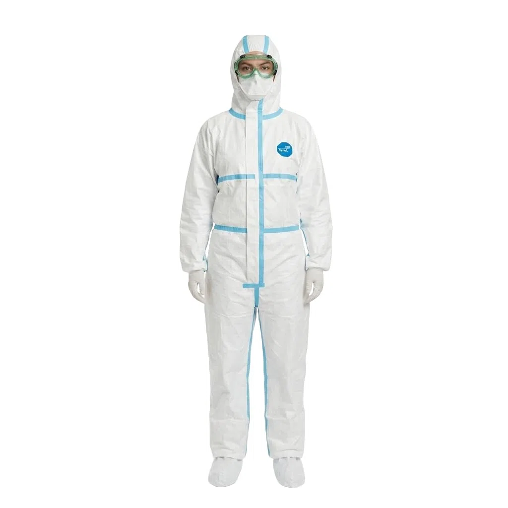 Generico Tuta protezione da Agenti Chimici e Infettivi, Sterile, XL, Confezione 5 Pezzi.