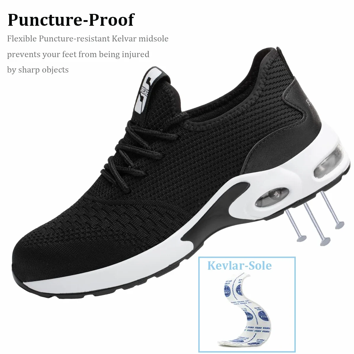 Scarpe Antinfortunistiche Uomo Donna Leggere Scarpe da Lavoro con Punta in Acciaio Traspiranti Antiscivolo Scarpe Sportive di Sicurezza