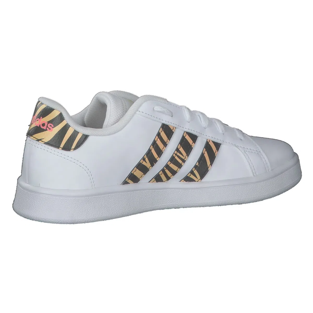 adidas Grand Court K, Sneaker Ragazza (Cloud White/Core Black/Acid Red, Fraction_36_And_2_Thirds)