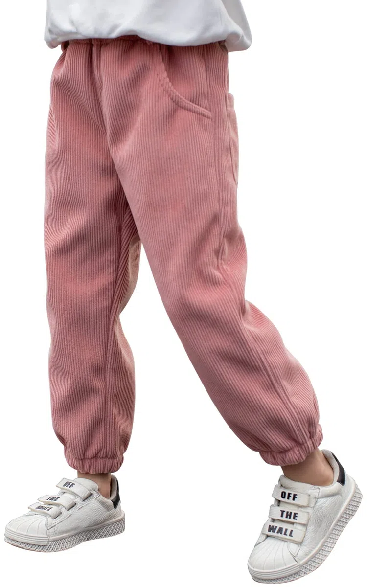 Happy Cherry - Pantaloni di Velluto a Coste Invernale Bambino Bambini Pantaloni Lunghi Casual con Elastico in Vita Ragazzi Ragazze per Primavera Autunno - 1-6 Anni