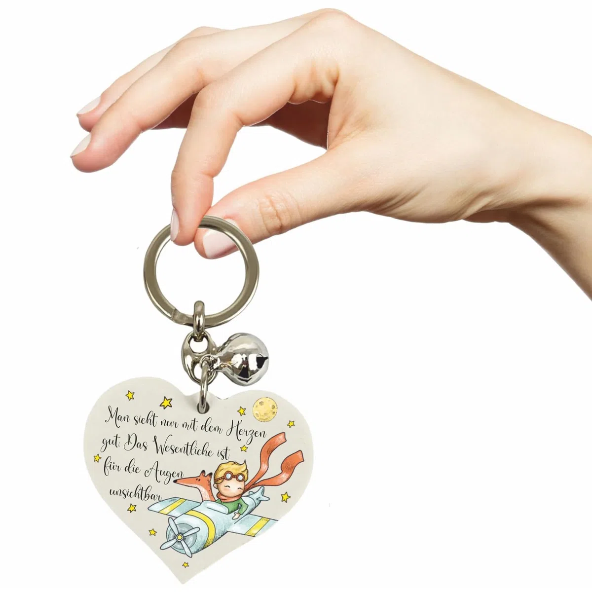 Regalami 16 Glücksbringer-Schlüsselanhänger mit Glöckchen – Perfekt als Geschenk oder Gastgeschenk zum Kleinen Prinzen