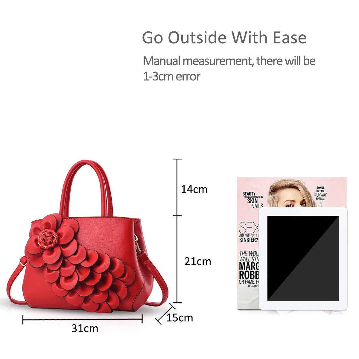 NICOLE & DORIS Womens Designer Handbag Ladies Fashion Shoulder Bag Flower Pattern Tote Bag Elegant Top Handle Bags Crossbody Bag