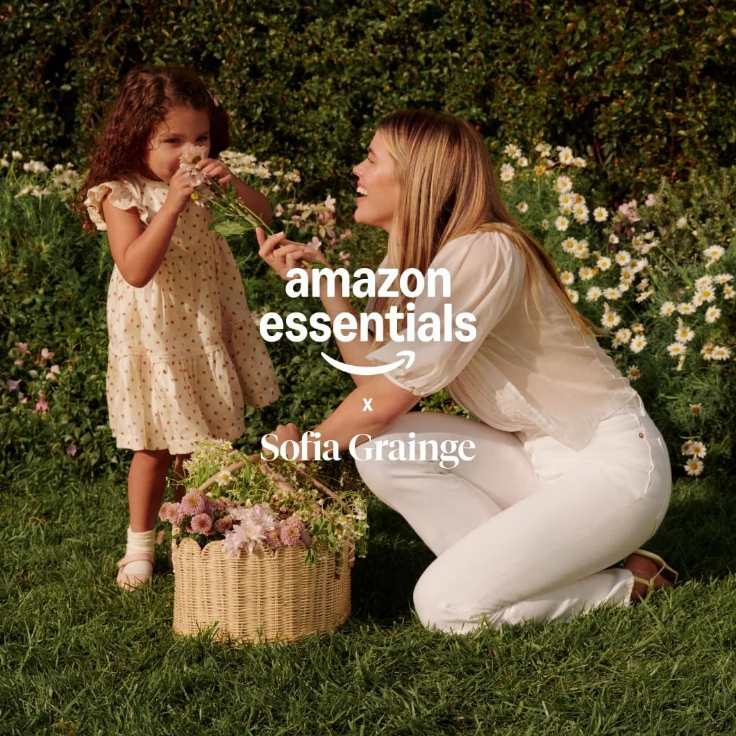 Amazon Essentials x Sofia Grainge Felpa Cardigan Leggera Bimba e Bambina