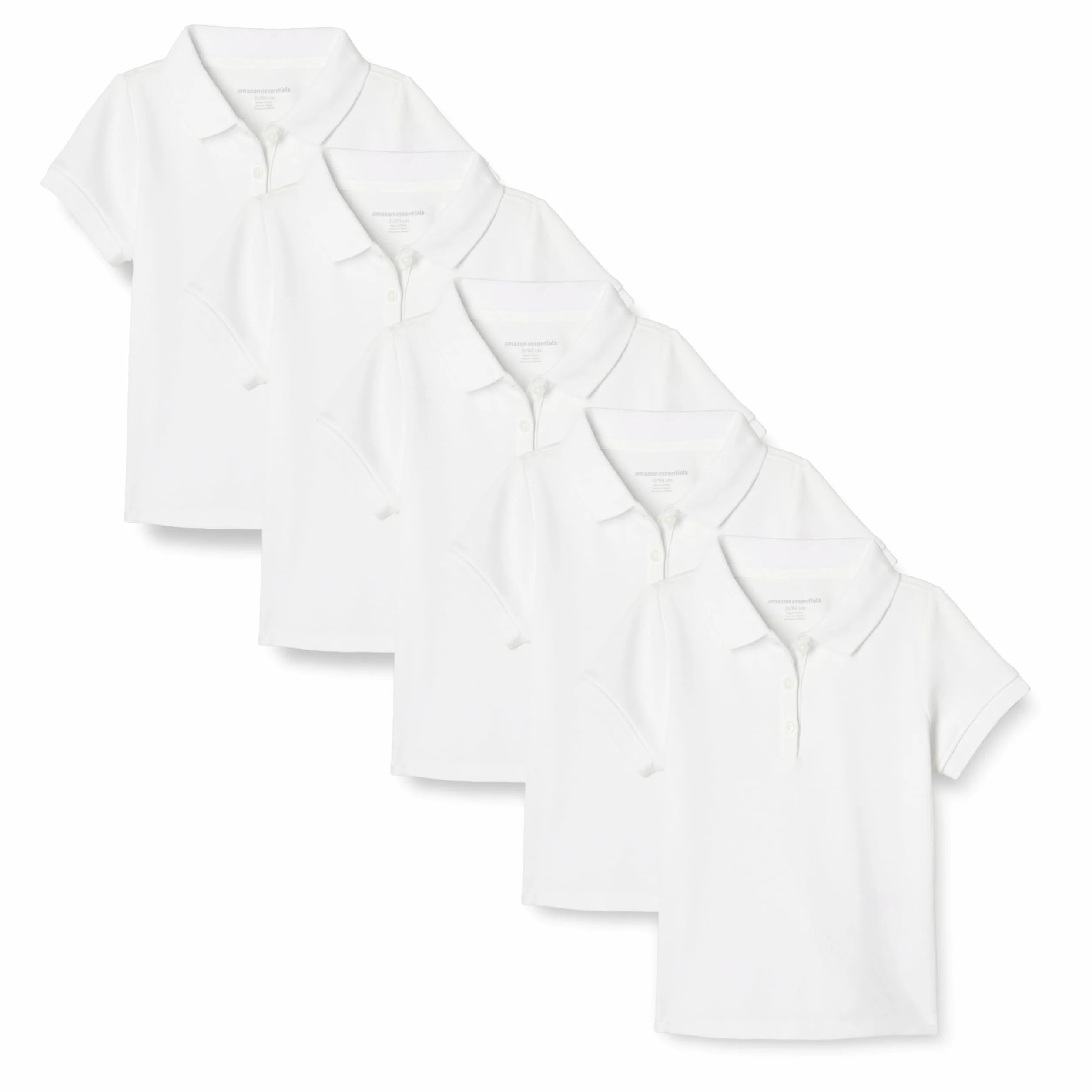 Amazon Essentials Bambine e Ragazze Polo A Maniche Corte da Uniforme in Interlock