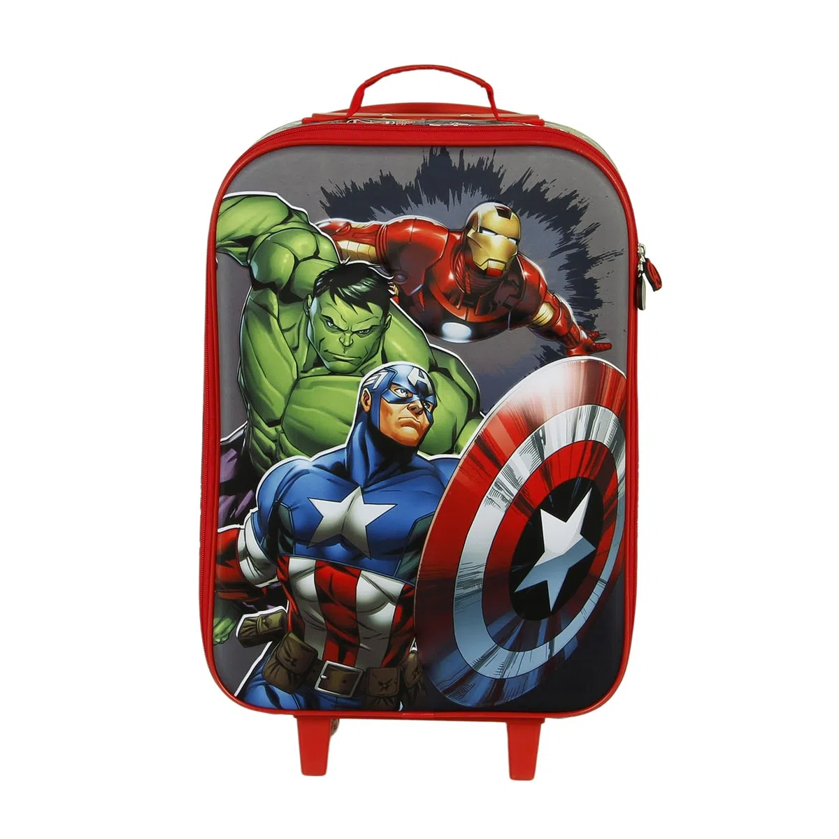 Marvel Valigia Trolley Soft 3D, 17 x 33 x 52 cm, Capacità 26 L, Multicolore Avengers