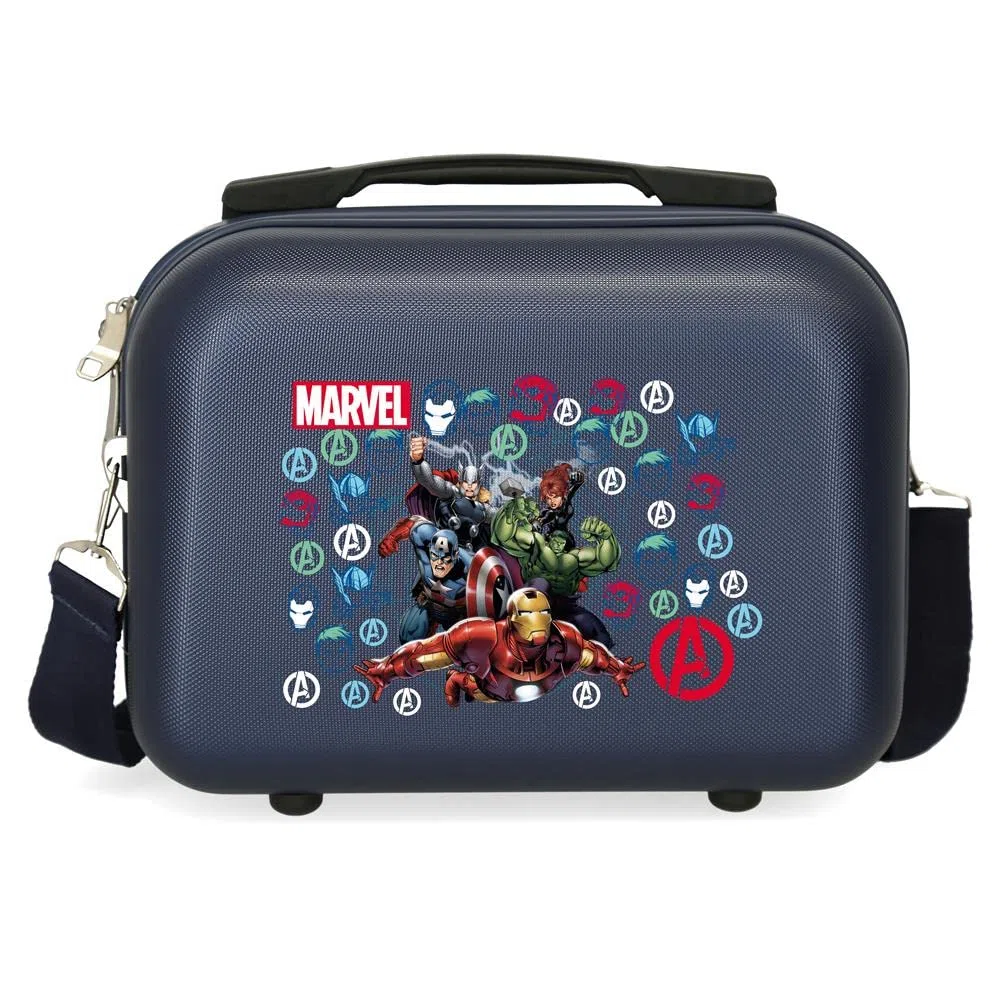 Marvel Avengers Team Trousse adattabile con tracolla, 29 x 21 x 15 cm rigida ABS 9,14 L, Blu (Marino)