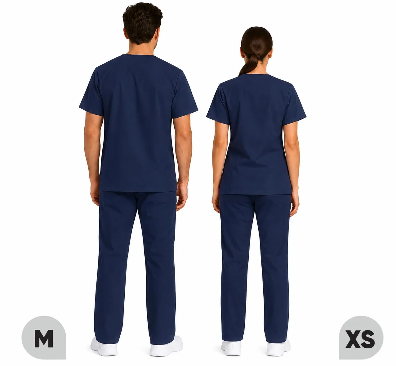 B-well MORELLI Divisa Sanitaria Donna e Uomo di 100% Cotone|Uniforme Sanitaria Donna e Uomo Unisex Set con Casacca e Pantalone