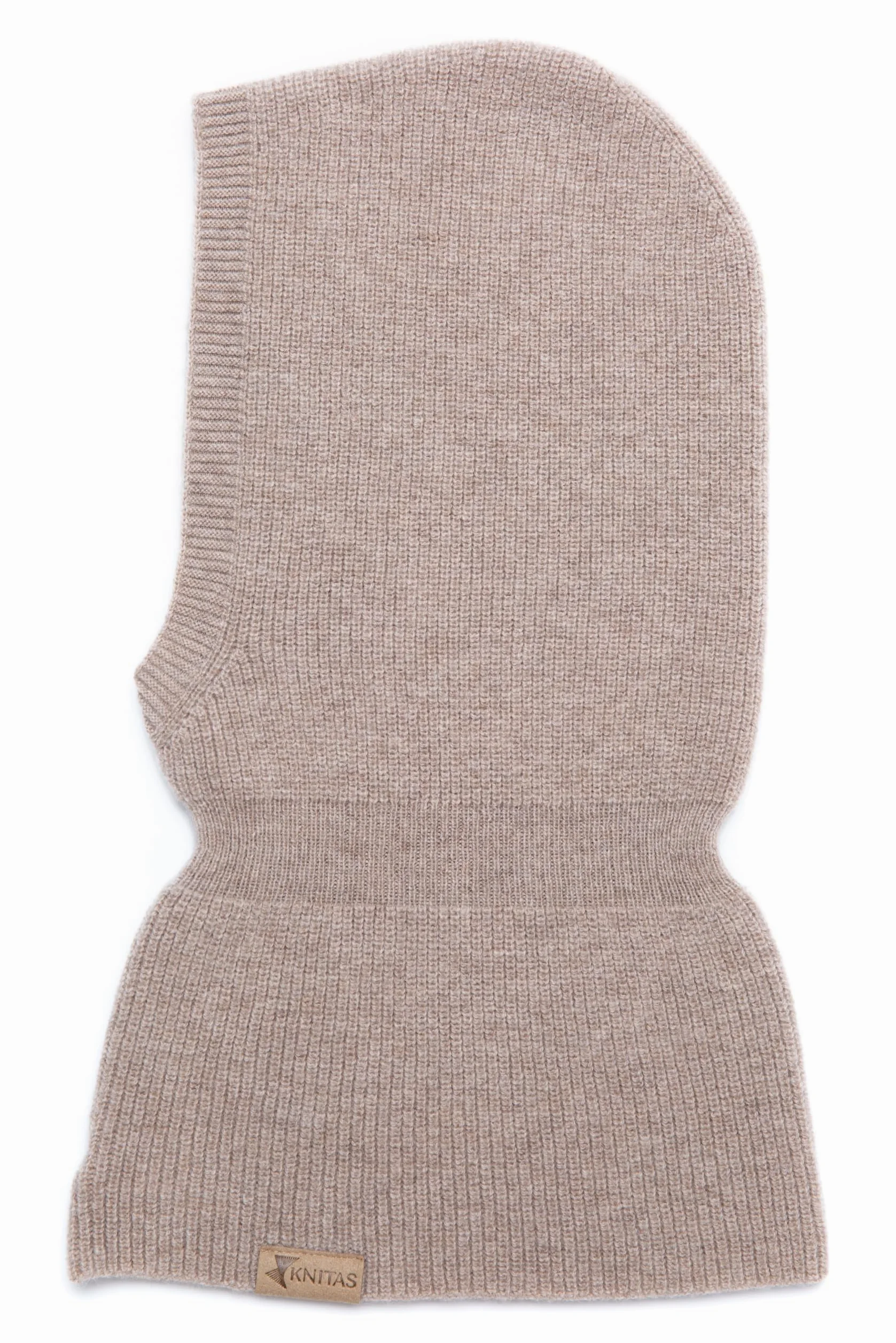 Cappello Lavorato a Maglia monostrato in Lana Merino e Cashmere per Neonati e Bambini Piccoli I Passamontagna Morbido e Caldo per Bambini in Beige - Taglia (50-54) per 3+ Anni
