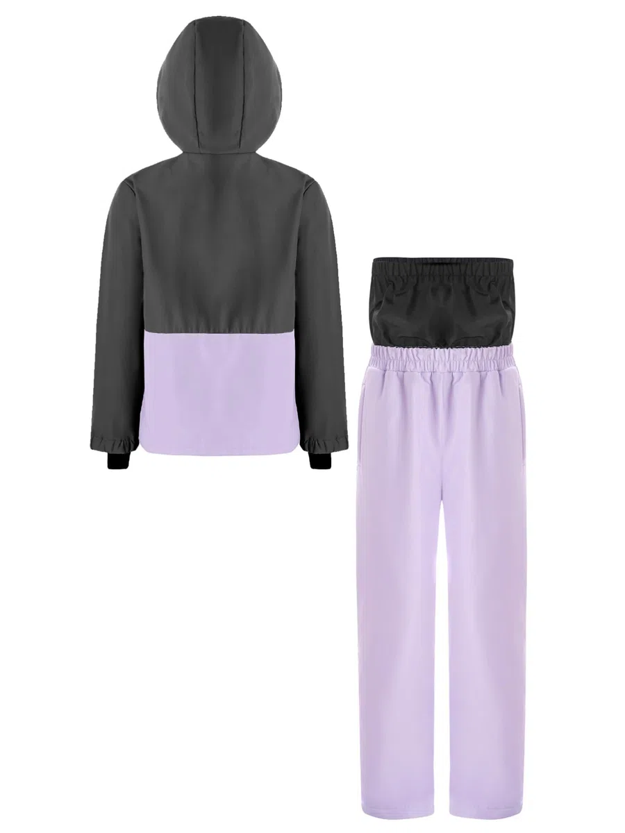 CHICTRY Tuta da Sci Bambina Unisex Completo da Neve Giacca con Cappuccio Rimovibile e Pantaloni Cappotto Caldo Adatto Per Sport Invernali e Attività Outdoor