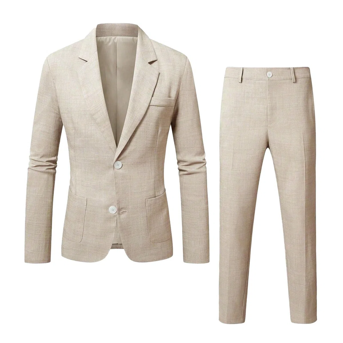 Abiti Classici Da Cerimonia Per Lo Sposo E I Testimoni Abbigliamento Formale Dal Taglio Sartoriale Uomo Abito In Lino Con Bottoni Giacca Pantaloni Cena Ballo Risvolto A Picco Set Di Due Pezzi
